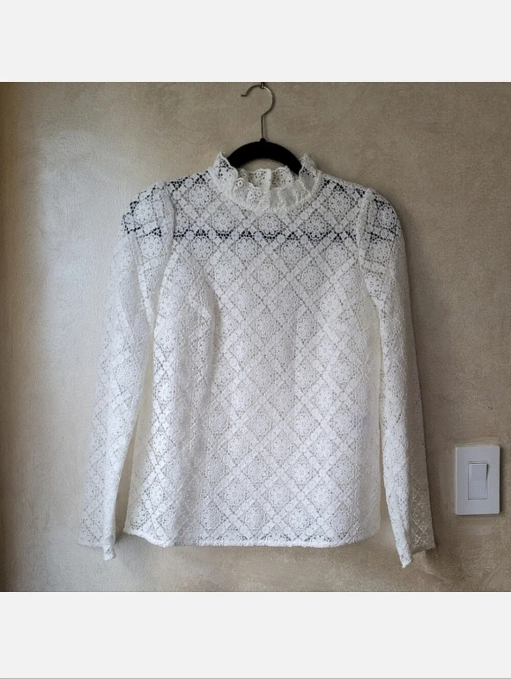 SEZANE EGLANTINE LACE BLOUSE - Picture 3 of 7